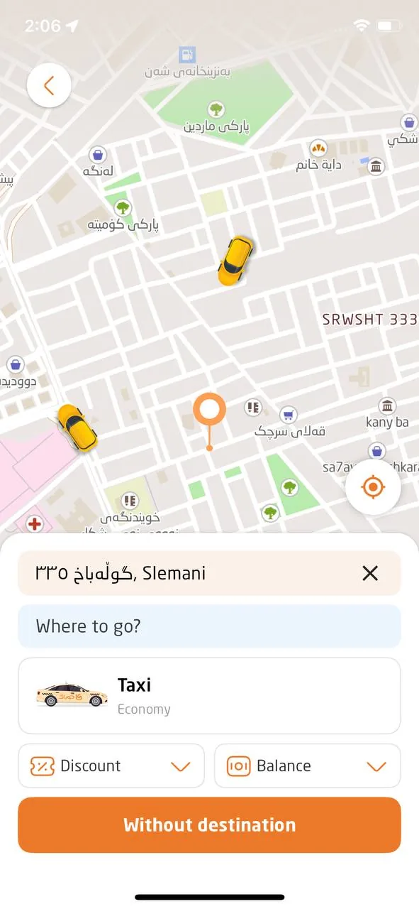 Kubak taxi app map